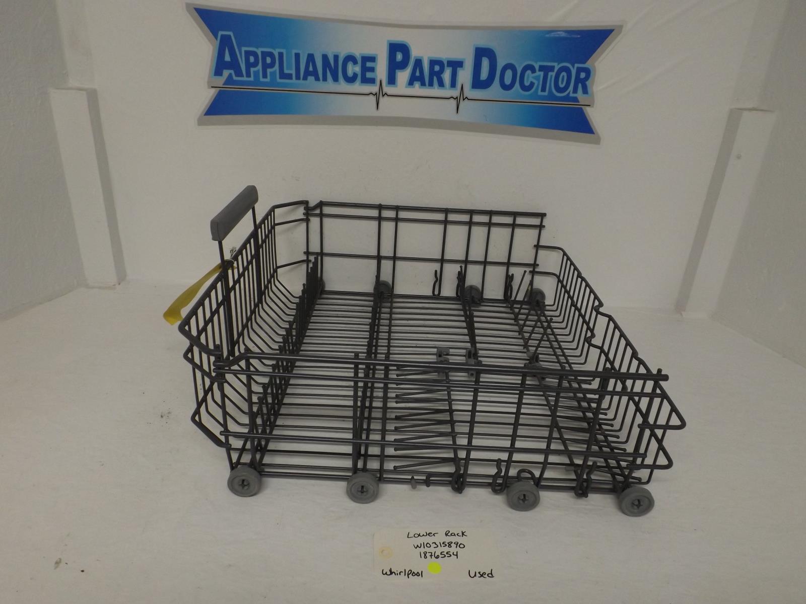 Whirlpool Dishwasher W10315890 1876554 Lower Rack Used Whirlpool Dishwasher W10315890 1876554 Lower Rack Used